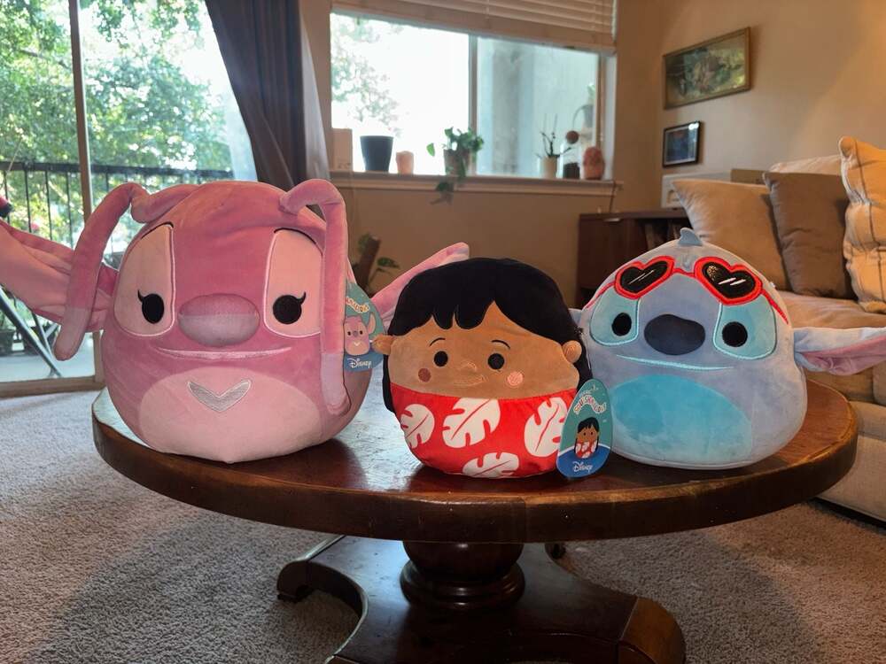 Squishmallows Disney Lilo and Stitch 3-Piece Plush Set (Angel, Lilo, and Stitch)